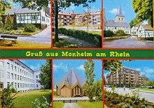 Historische Ansichtskarte, Postkarte, Gruß aus Monheim am Rhein, verm. 1960er