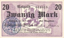 Dirschau - Stadtsparkasse - 20 Mark - Geiger 104.4 - Stemepl
