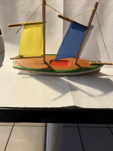 Segelboot zweimaster holz - segelboot,