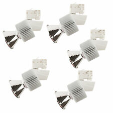 5x LED Stromschienenstrahler 28W weiß  Adapter Staff Erco Eutrac Uni Schiene