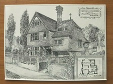 BN81c) Litho England Offices Cranbrook Philpott & Wood  1881 Architektur 30x21