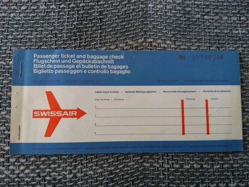 Swissair flugticket - flugticket,