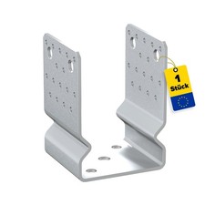 U Pfostenträger aufschrauben - Pfostenhalter- Pfostenanker, Stützenfuß mit Sicke