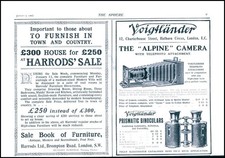 1909 WERBUNG Harrods Verkauf