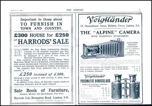 1909 werbung harrods verkauf - 1909,