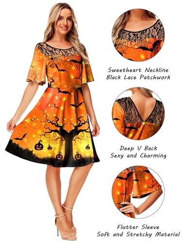Damen halloween kleid vintage - halloween,