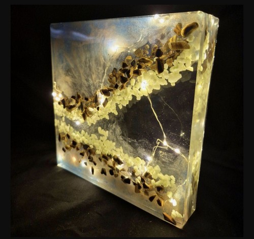 Handgemachte epoxidharz lampe - handgemachte,