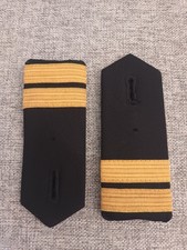 Schulterklappen Marine Oberleutnant zur See für Dienstanzug, schwarze Rückseite