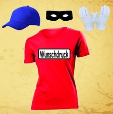 Damen Kostüm Lady T- Shirt für Panzerknacker Fans Karneval Gruppe Gruppen Kostüm