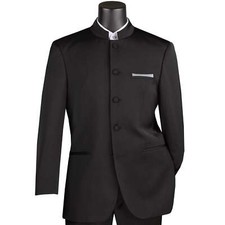 VINCI Men's Black 5-Button