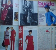 Burda Moden 01/1971 Kleid-Jacke Abendkleid Taille Mieder 70er J Mini Hosenanzug