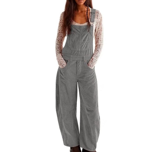 Damen cord latzhose baggy - cord,