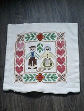 Kissenhülle◇LEINEN?◇ STICKEREI◇HANDARBEIT◇ SHABBY CHIC◇VINTAGE