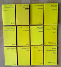 RECLAM Konvolut deutsche englische französische Welt-Literatur- 12 Hefte