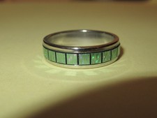 Ring Edelstahl grün hellgrün