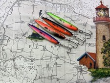 pilker set norwegen 4 Danmark 75g UV Farben VMC Drillinge