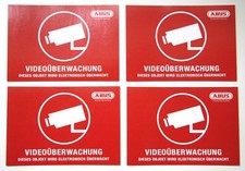 4x ABUS VIDEO WARN AUFKLEBER