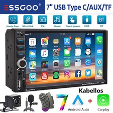 Autoradio 7'' 2 DIN Funk Apple Carplay Bluetooth USB AUX Touchscreen +MIK Kamera