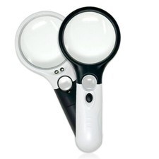 LED 45fach 3fach Lupe Leselupe Licht Beleuchtung Vergrößerungsglas Juwelierlupe