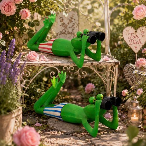 Metall frosch mit - 🪴,