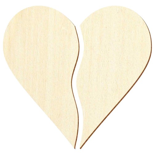 Holz herz geteilt - holz,