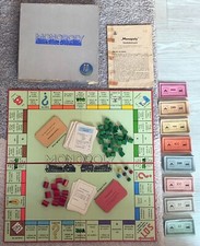 Spiele-Schmidt MONOPOLY Nr. 102/2++Rarität Silberne Edition 1961++Altersspuren