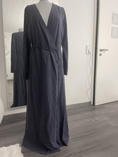 Japan TKY Wickelkleid Damen Gr. L tauben blau Grau Traveller Stoff top