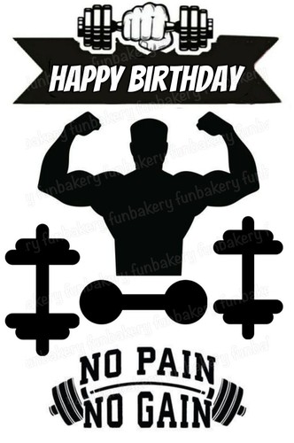 Gym fitness tortenaufleger - gym,