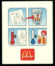 Werbe Aufkleber Heiss-Kalt - MCDONALDS Ronald - 8x10cm - Vintage Reklame Werbung