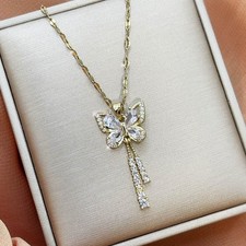 Damen Halskette Schmetterling