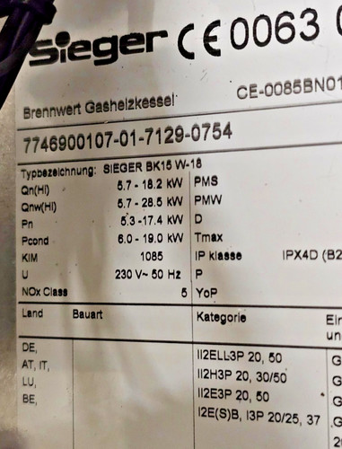Buderus sieger w - bk, w-18