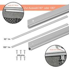 Kederschiene Aluminium Kederleiste Wohnwagen 100cm 90° oder 180° Keder Ø 7-9mm