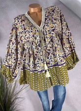 Luftig leichte boho bluse - luftig,