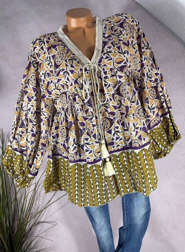Luftig leichte boho bluse - leichte,