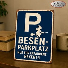 Blechschild Besen Parkplatz