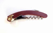 Kellner Messer Stahl mit Holzgriff rot