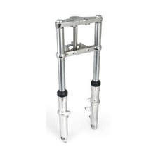 Wide Glide Gabel komplett, Doppelscheibe, poliert, f. Harley-Davidson 80-83 FXWG