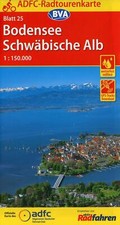 Adfc-Radtourenkarte 25 Bodensee Schwäbische Alb 1:150.000 (Sheet Map)