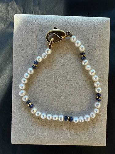 Perlenarmband 14karat - 14karat, (585)