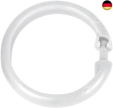Duschvorhangringe groß weiß - groß,