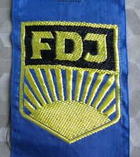 FDJ Aufnäher Original Dederon Abzeichen gestickt Emblem für Hemd Fahne Wimpel