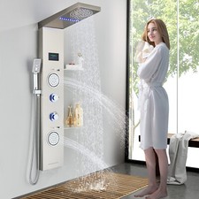 LED Duschpaneel Edelstahl