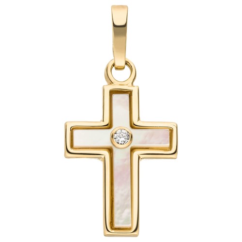 Anhänger kreuz 7x9 8mm - anhänger,