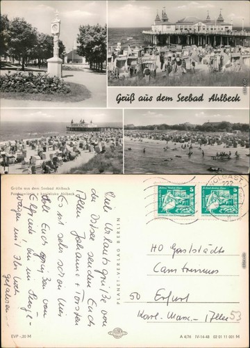 Ansichtskarte ahlbeck - ansichtskarte,