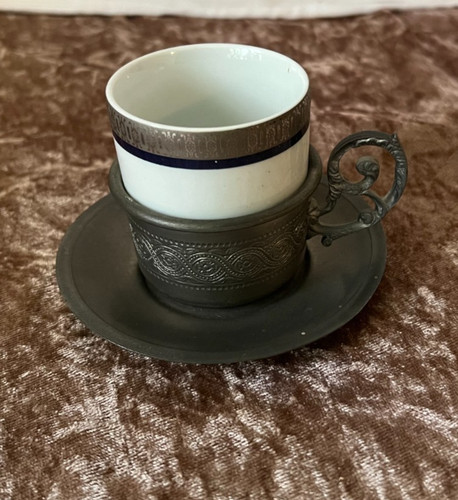 Mokka tasse zinnhalter - mokka,