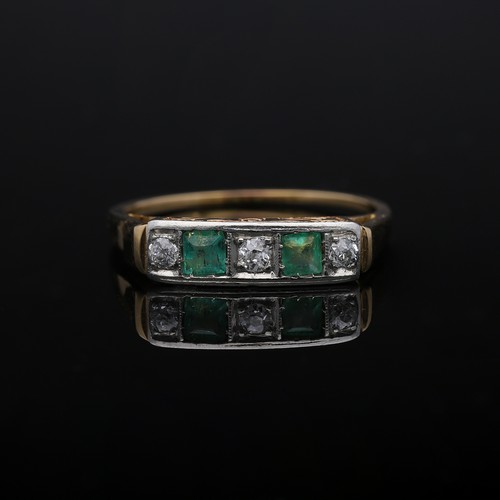 Antik ring diamanten - ring,