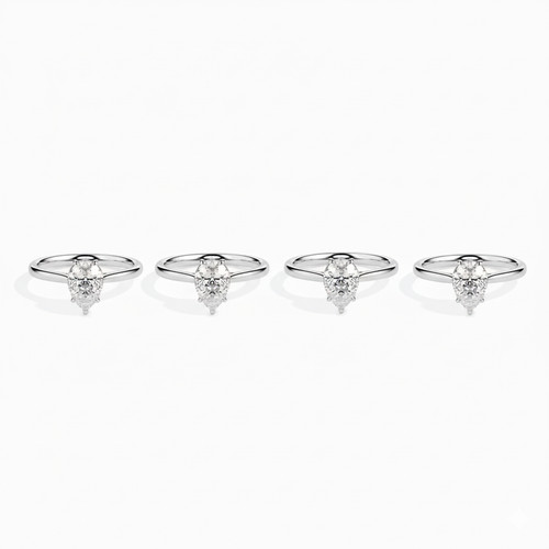 Birne moissanit ring - birne, 1