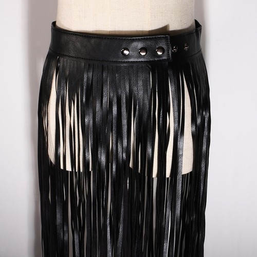 Hippie leder hohe taille - leder,