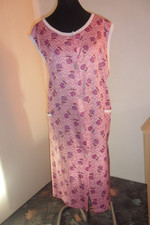 Kittelschürze original DDR Blumen Gr. 46 48 50  guter Zustand Hauskleid weinrot