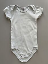 PETIT BATEAU KURZARM BODY STRAMPLER HELLBLAU GR.86 CM • 24 MONATE